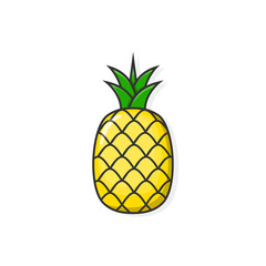 Cartoon icon of pineapple. pineapple icon