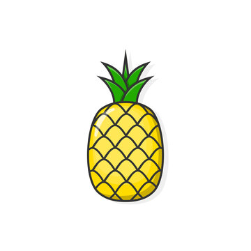 Cartoon icon of pineapple. pineapple icon