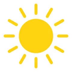 Foto op Plexiglas nvis31 NewVectorIllustrationSign nvis - sun vector sign . simple silhouette . summer symbol . sunshine yellow transparent icon . AI 10 / EPS 10 . g11269 © fotohansel