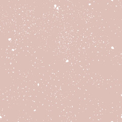 Abstract pattern in dusty rose color with small white dots of arbitrary shape. Vector  background