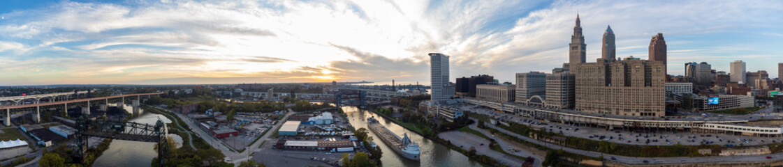 Obraz premium City Skyline - Panorama - Cleveland, Ohio 