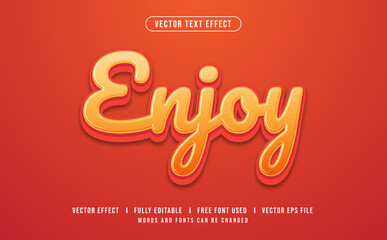 Fototapeta premium Enjoy Editable Vector Text Effect.