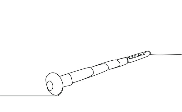 ney instrument drawing single line