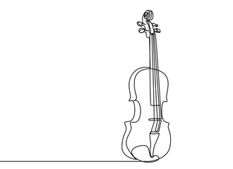 classical upright violin drawing style concept © Ali