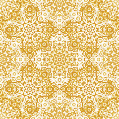 Delicate openwork geometric floral seamless pattern