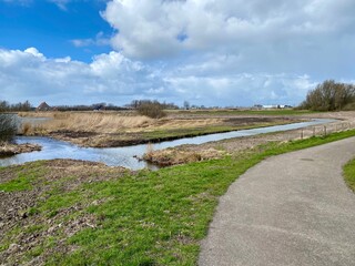 Landscape and water development in Lemmer, Friesland.
