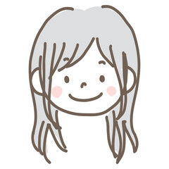 Illustration of a woman’s face isolated
