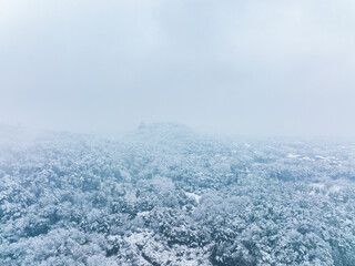 Winter snow scene in Moshan Scenic Area, East Lake, Wuhan, Hubei