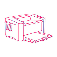 Printer Outline Can use as Icon