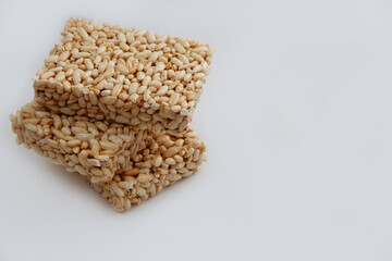 popcorn for proper nutrition on a light background