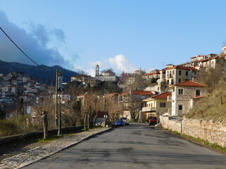 View of the town of Dimitsana in Arcadia, Peloponnese, Greece