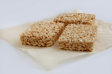 popcorn for proper nutrition on a light background