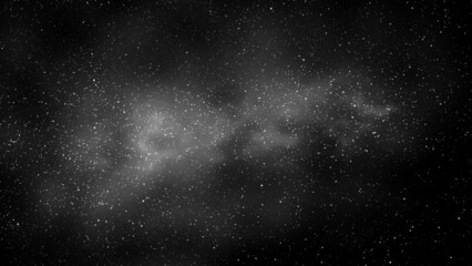Fototapeta na wymiar Night black starry sky and bright galaxy, horizontal background