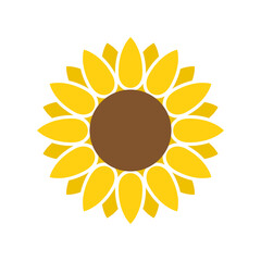 Yellow sunflower icon vector. Sunflower for decorative design. Vector 10 EPS.