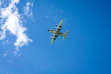 Fototapeta na wymiar 4 engine airplane in the sky