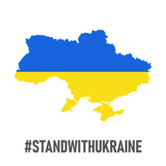 Obraz premium We Stand with Ukraine hashtag, stop russian war in Ukraine, close the sky, no-fly zone. #StandWithUkraine, support to Ukrainian people. Ukraine map flag