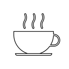 Coffee cup icon in line style