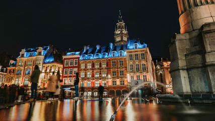 Lille lumi&egrave;re bleu b&acirc;timent
