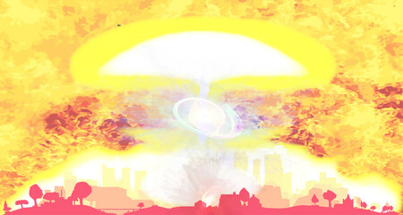 Bright Atomic War Blast