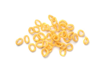 Corn Rings Isolated, Puffs with Spices