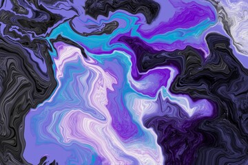 Abstract digital fluid art marble background 
