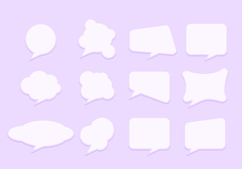 set of speech bubbles with some type of bubbles