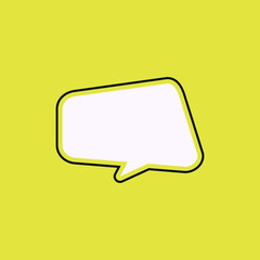 vector of speech bubble with color background 