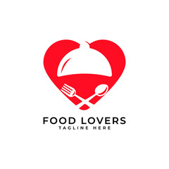 food lovers restaurants logo design template