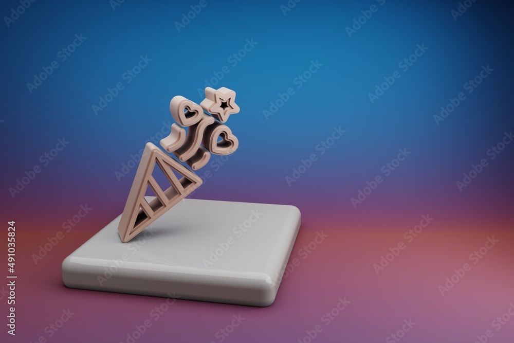 Fototapete wonderful firework symbol icons. mothers day symbol icons on a ceramic stand and bright colored back