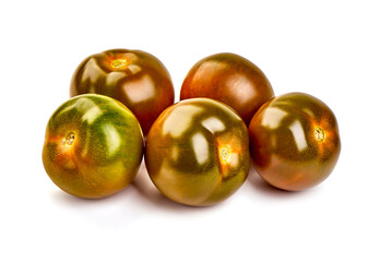 Fresh ripe kumatoes, isolated on white background.