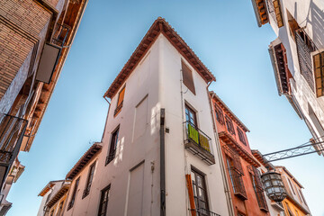Fototapeta na wymiar Generic architecture and street view in Granada, Andalusia, Spain