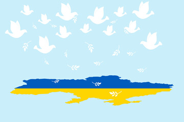 doves of peace over ukraine, peace to ukraine