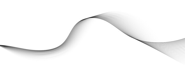 Abstract dynamic music wave. Technology background. Vector sound wave with lines.