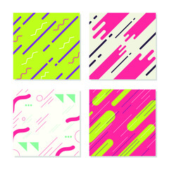 Colorful Abstract Backgrounds Flat Design Vectors Illustrations