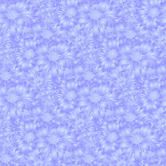 Seamless pattern with violet flowers. Chicory decorative floral pattern.