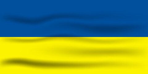 National flag of Ukraine fabric textile background. Pray for Ukraine. Stop the war. Ukraine. Vector illustration, flat design