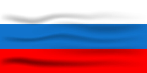 National flag of russia fabric textile background. Pray to Ukraine. No war. Save Ukraine. Vector illustration, flat design