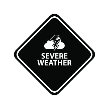 severe weather sign on white background	