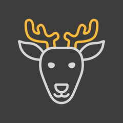 Deer icon. Animal head vector illustration