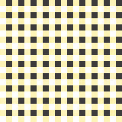 seamless simple pattern of squares, geometric black and yellow vector background - 491042680