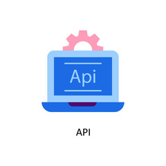 Api Vector Flat Icon Design illustration. Fintech Symbol on White background EPS 10 File