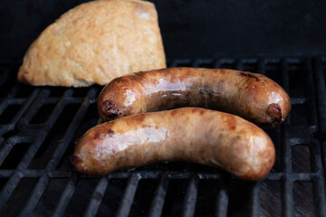 sausages on grill