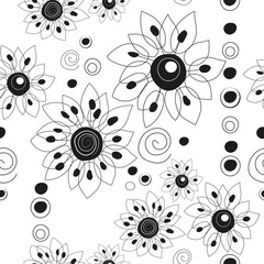 Seamless floral pattern .Suitable for fabric,paper,wallpaper,background. 