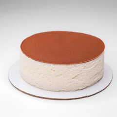 Homemade soufflé cake with marshmallow