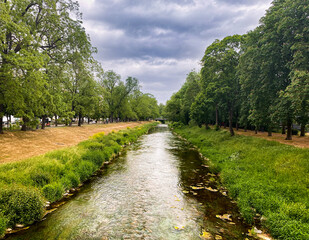 path in the park with trees