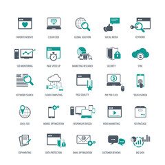 Set of SEO and Development icons	