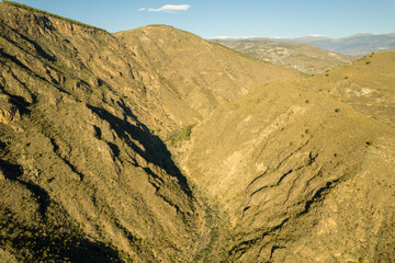 mountainous landscape in the south of Almeria in Spain