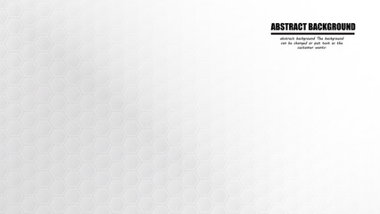 abstract background Embossed hexagon, honeycomb white background, light and shadow, vector