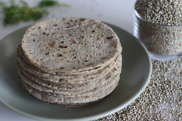 Soft flat bread made of pearl millet flour.