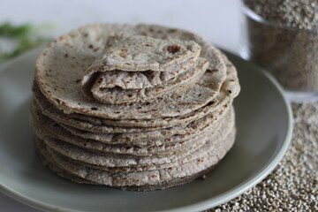 Soft flat bread made of pearl millet flour.